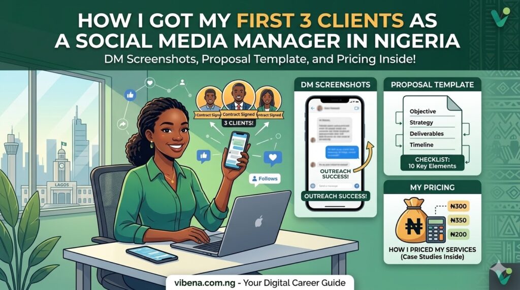 How I Got My First 3 Clients as a Social Media Manager in Nigeria: DM Screenshots, Proposal Template and Pricing